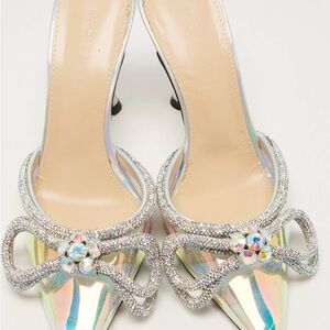 MACH&MACH Iridescent Bow Heels